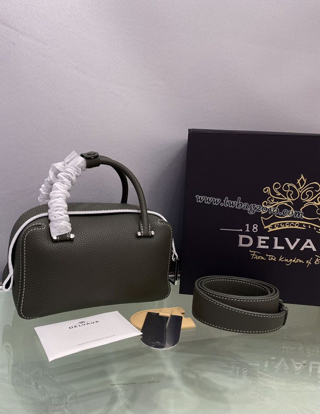 Delvaux專櫃新款Cool Box荔枝紋手提女包 德爾沃專櫃手提肩背手袋女包 bxs1023